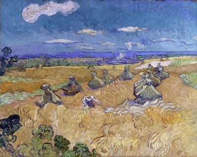 Wheat Fields with Reaper, Auvers by Vincent van Gogh